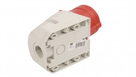 Gniazdo stałe 32A 4P 400V czerwone IP44 124-6