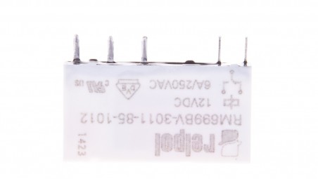 Przekaźnik miniaturowy 1P 6A 12V DC wersja pionowa PCB AgSnO2 RM699BV-3011-85-1012 2613696