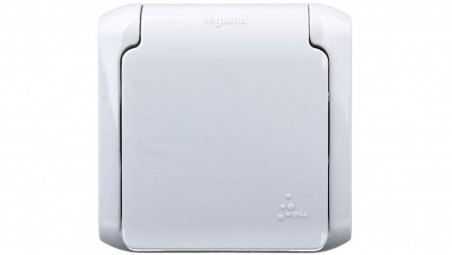 FORIX Gniazdo pojedyncze z/u 16A IP44 z przesłonami szare 782395