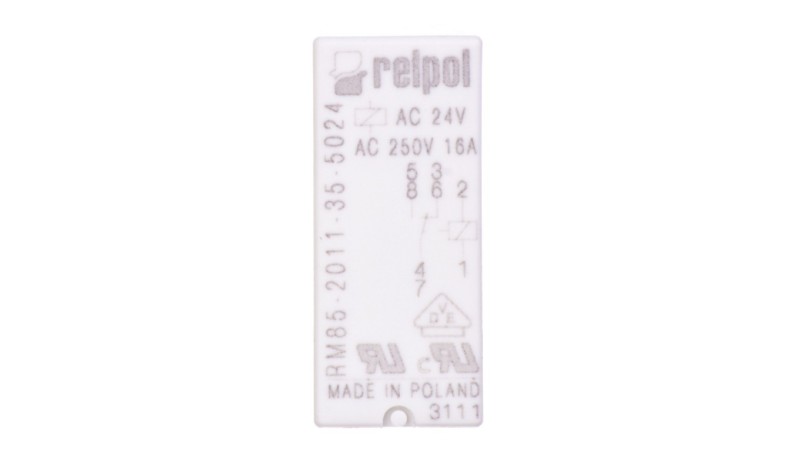 Przekaźnik miniaturowy 1P 16A 24V AC PCB AgNi RM85-2011-35-5024 604651 Przekaźnik miniaturowy 1P 16A 24V AC PCB AgNi RM85-2011-35-5024 604651