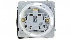 AS Gniazdo bryzgoszczelne z/u IP44 klapka przezroczysta białe GPH-1GZ/m/00/d