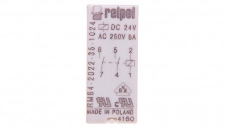 Przekaźnik miniaturowy 2Z 24V DC PCB AgNi RM84-2022-35-1024 600468