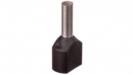 Końcówka tulejkowa izolowana TID 2x1,5mm2/8mm czarna cynowana TID2x1,5L8 /100szt.