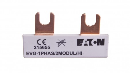 Szyna łączeniowa 1P 63A 10mm2 widełkowa EVG-1PHAS/2MODUL/HI 215655