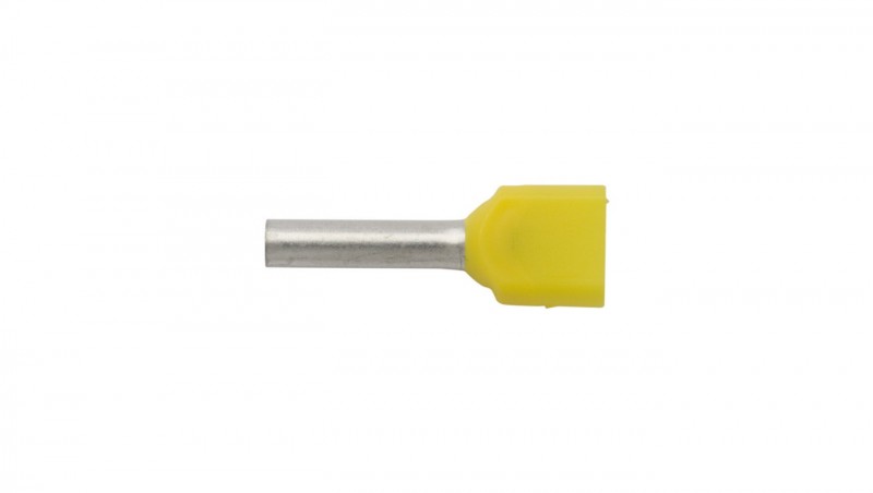 Końcówka tulejkowa izolowana HI 2X1/10 żółta E08KH-02020104921 /100szt./ Końcówka tulejkowa izolowana HI 2X1/10 żółta E08KH-02020104921 /100szt./