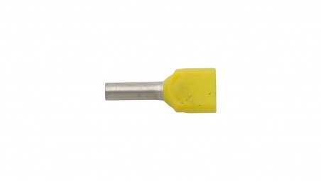 Końcówka tulejkowa izolowana HI 2X1/8 żółta E08KH-02020104721 /100szt.