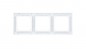 AS Ramka potrójna z tworzywa sztucznego biała OSPEL