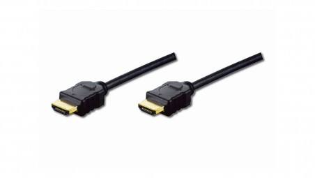 Kabel połączeniowy HDMI Highspeed 1.4 z Eth. GOLD Typ HDMI A/HDMI A, M/M czarny 2m AK-330114-020-S