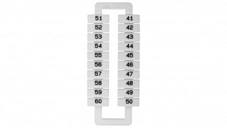 Oznacznik do złączek (EURO) 2,5-70mm2 /41-60/ biały 43192 (20szt.)
