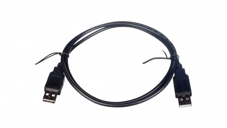 Kabel połączeniowy USB 2.0 Typ USB A/USB A, M/M czarny 1m AK-300100-010-S