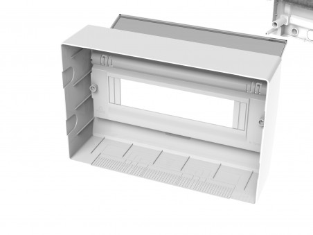 Rozdzielnica modułowa Elegant 1x12 natynkowa IP40 N+PE drzwi transparentne dymne 2423-01