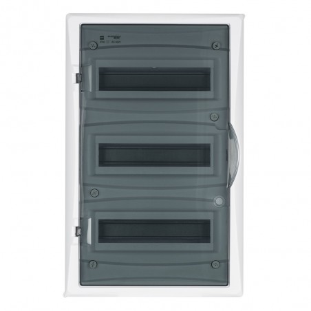 Rozdzielnica modułowa 3x12 n/t ECONOMIC BOX RN 3/36 drzwi transparentne (N+PE) IP40 2506-01