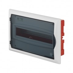 Rozdzielnica modułowa 1x12 p/t ECONOMIC BOX RP 1/12 drzwi transparentne (N+PE) IP40 2513-01