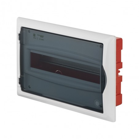 Rozdzielnica modułowa 1x12 p/t ECONOMIC BOX RP 1/12 drzwi transparentne (N+PE) IP40 2513-01