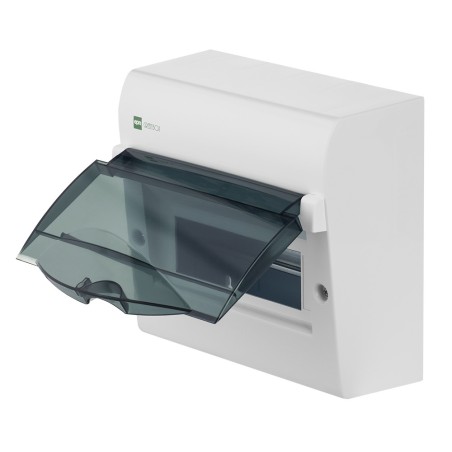 Rozdzielnica modułowa 1x8+2 n/t GREEN BOX RN 1/8+2 drzwi transparentne dymne N+PE IP40 2352-01
