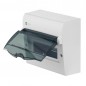 Rozdzielnica modułowa 1x8+2 n/t GREEN BOX RN 1/8+2 drzwi transparentne dymne N+PE IP40 2352-01