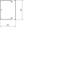 Kanał elektroinstalacyjny PCV LF 60x90mm jasnoszary LF6009007035 /2m/