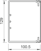 Korytko kablowe kanał białe 100/130 2m WDK