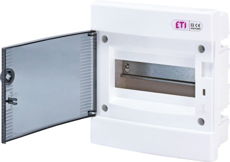 Rozdzielnica modułowa 1x8 podtynkowa /transparentna/ IP40 ECM8PT DIDO 001101010