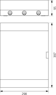 Rozdzielnia elektryczna modułowa 2x12 natynkowa z tworzywa sztucznego IP40 biała ELEKTRO-PLAST OPATÓWEK
