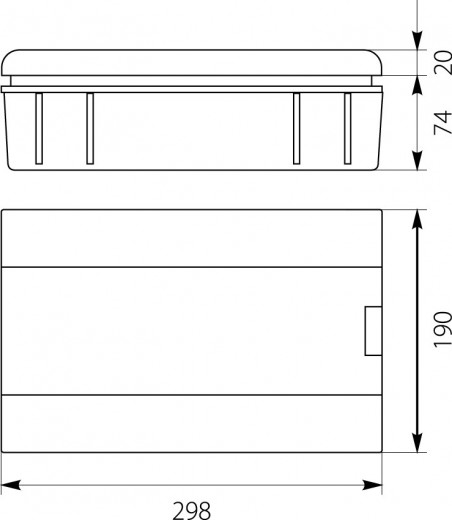 Rozdzielnica modułowa 1x12 podtynkowa IP40 SRp-12 2.3