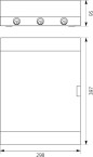 Rozdzielnica modułowa 2x12 natynkowa IP40 SRn-24/B 1.16