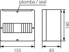 Rozdzielnica modułowa 1x7 natynkowa IP30 RM 7S 6.1