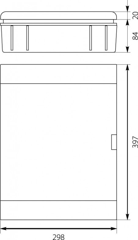 Rozdzielnica modułowa 2x12 podtynkowa IP30 SRp-24/B 2.15