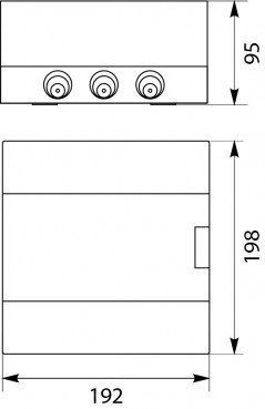 Rozdzielnica modułowa 1x6 natynkowa IP40 SRn-6/B (N+PE) 1.11