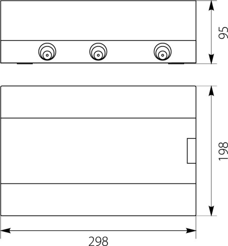 Rozdzielnica modułowa 1x12 natynkowa IP40 SRn-12/B (N+PE) 1.13