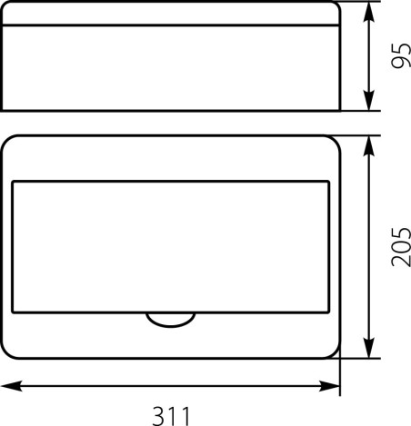 Rozdzielnica modułowa 1x12 natynkowa IP40 RN-12 FALA 7.3
