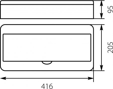 Rozdzielnica modułowa 1x18 natynkowa IP40 RN-18/B Fala (N+PE) 7.17