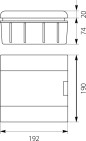 Rozdzielnica modułowa 1x6 podtynkowa IP40 SRp-6/B (N+PE) 2.11 Rozdzielnica modułowa 1x6 podtynkowa IP40 SRp-6/B (N+PE) 2.11
