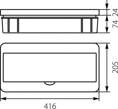 Rozdzielnica modułowa 1x18 podtynkowa IP40 RP-18/B Fala (N+PE) 8.17