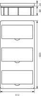 Rozdzielnica modułowa 3x12 podtynkowa IP40 RP-36 FALA 8.6