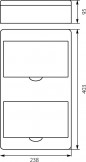 Rozdzielnica modułowa 2x8 natynkowa IP40 RN-16/B Fala (N+PE) 7.14