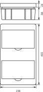 Rozdzielnica modułowa 2x8 podtynkowa IP40 RP-16/B Fala (N+PE) 8.14