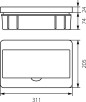 Rozdzielnica modułowa 1x12 podtynkowa IP40 RP-12/B Fala (N+PE) 8.13 Rozdzielnica modułowa 1x12 podtynkowa IP40 RP-12/B Fala (N+PE) 8.13