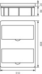 Rozdzielnica modułowa 2x12 podtynkowa IP40 RP-24/B Fala (N+PE) 8.15 Rozdzielnica modułowa 2x12 podtynkowa IP40 RP-24/B Fala (N+PE) 8.15