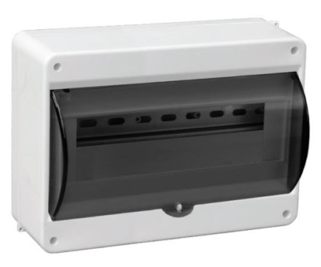 Rozdzielnia elektryczna modułowa 1x12 natynkowa z tworzywa sztucznego IP30 biała PAWBOL