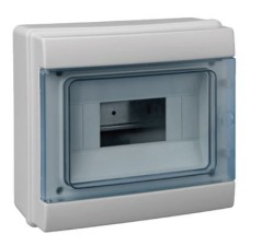 Rozdzielnia elektryczna modułowa 1x8 natynkowa z tworzywa sztucznego IP65 szara PAWBOL