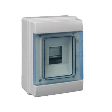 Rozdzielnia elektryczna modułowa 1x4 natynkowa z tworzywa sztucznego IP65 szara PAWBOL