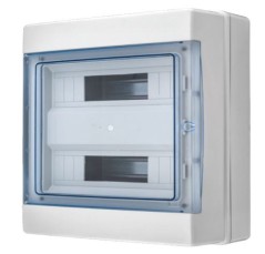 Rozdzielnia elektryczna modułowa 2x12 natynkowa z tworzywa sztucznego IP65 szara PAWBOL