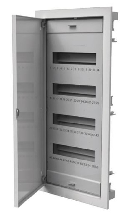 Rozdzielnia elektryczna modułowa 4x12 podtynkowa z tworzywa sztucznego IP40 szara PAWBOL