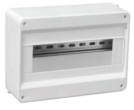 Rozdzielnia elektryczna modułowa 1x12 natynkowa z tworzywa sztucznego IP30 biała PAWBOL