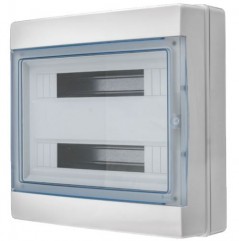 Rozdzielnia elektryczna modułowa 3x12 natynkowa z tworzywa sztucznego IP65 szara PAWBOL