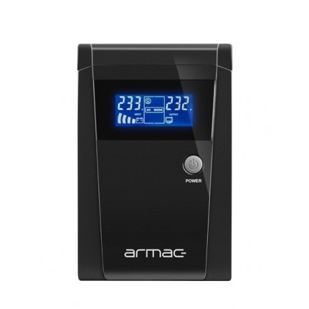 UPS 650W/1000VA LINE-INTERACTIVE ARMAC OFFICE 1000E LCD 3x230V metalowa obudowa O/1000E/LCD