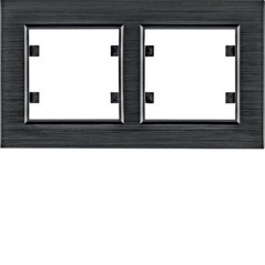 Lumina passion Ramka 2-krotna pozioma aluminium czarne WL9223