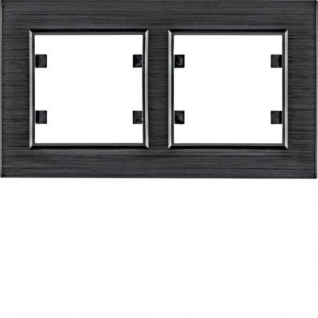 Lumina passion Ramka 2-krotna pozioma aluminium czarne WL9223