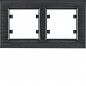 Lumina passion Ramka 2-krotna pozioma aluminium czarne WL9223